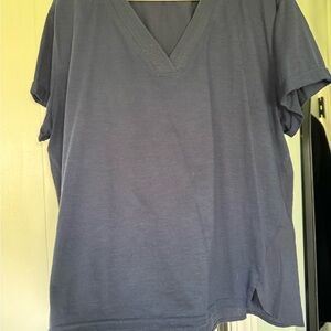 V-Neck Women's Top - Blue